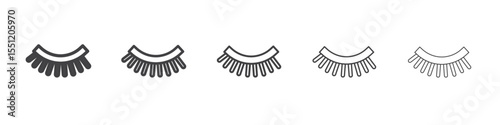 False eyelashes icon outline ilustration vector symbol
