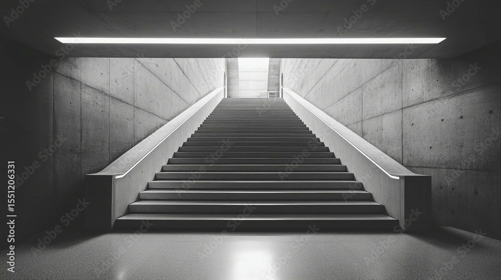 Obraz premium Concrete Staircase to Light