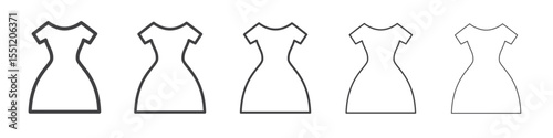 Fashion boutique icon outline ilustration vector symbol