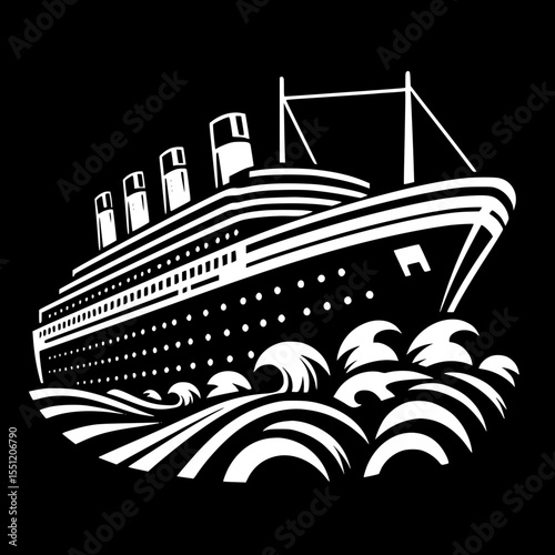 cruise ship silhouette
