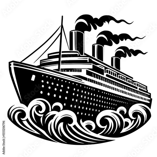 cruise ship vector illustration