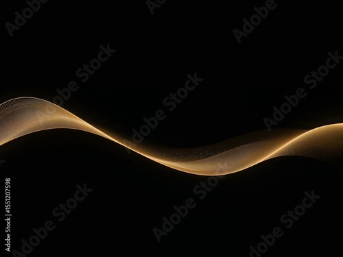 Golden Wave Abstract Flow, Elegant and Minimalistic Design for Modern Backgrounds.