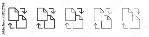 File exchange icon outline ilustration vector symbol