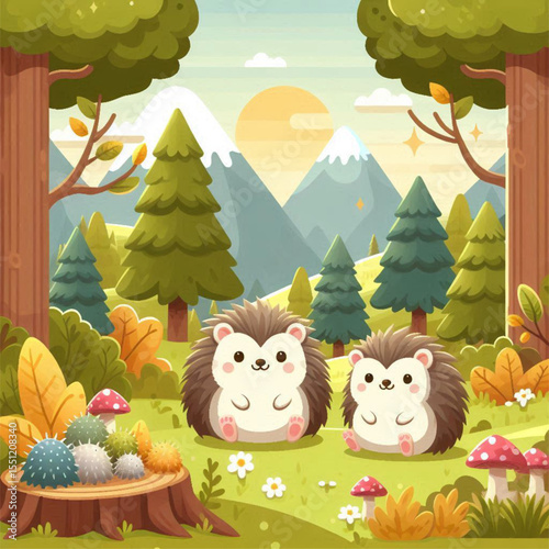 Baby Rabbit with Big Eyes – Flat Vector