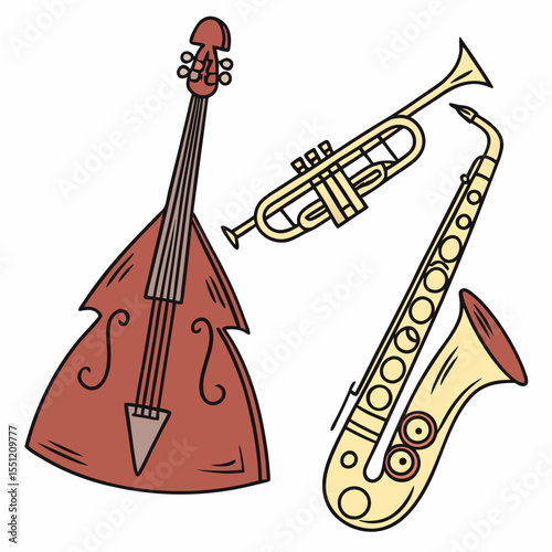 Musical Instruments Illustration: Symphony of Sound and Artistic Expression