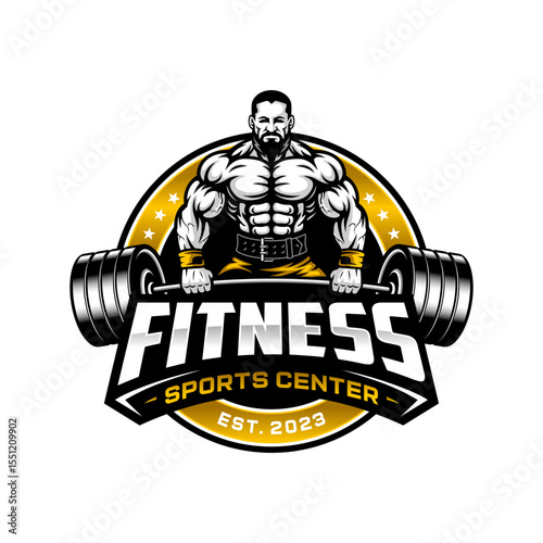 Bodybuilding emblem and Gym Logo Design Vector Template Free Vector and Free SVG