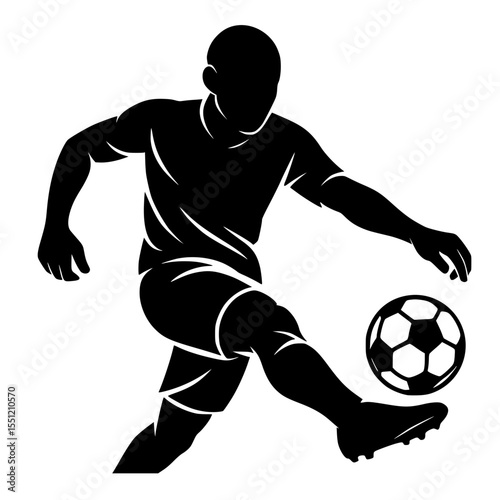 soccer player silhouette