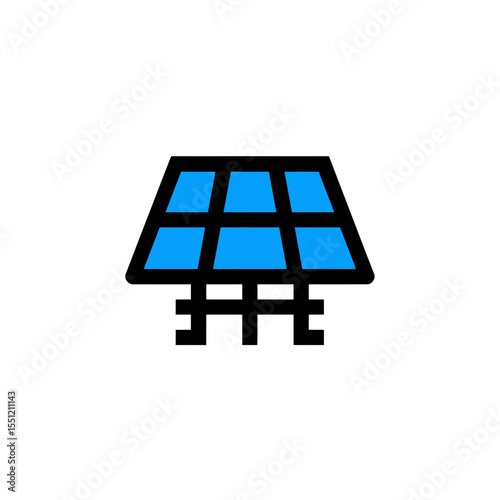Iconic solar panel displays energy generation on isolated background showcasing sustainability symbol power