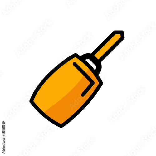 Glue stick container applies adhesive material inside studio flat design illustration
