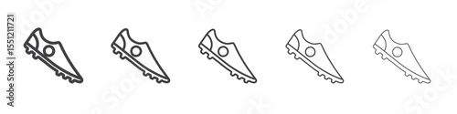 football soccer shoes icon outline ilustration vector symbol