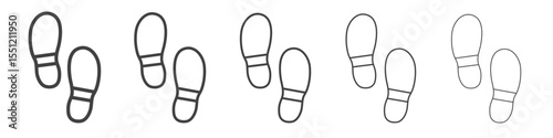 Footprints icon outline ilustration vector symbol