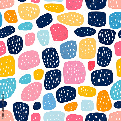 Colorful abstract background with organic shape. Modern creative design. Seamless pattern for fabric.