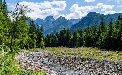 Summer in the mountains, a great place for a holiday with a beautiful panorama.
