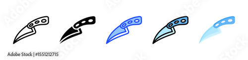 Knife Icon Collection With Multiple Styles