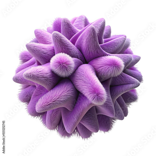 3d rendered lavender furry orb