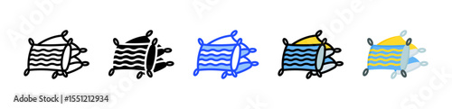 Cushion Icon Collection With Multiple Styles