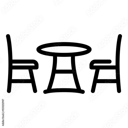 dining table Line Icon