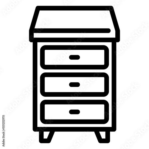 drawer cabinet Line Icon