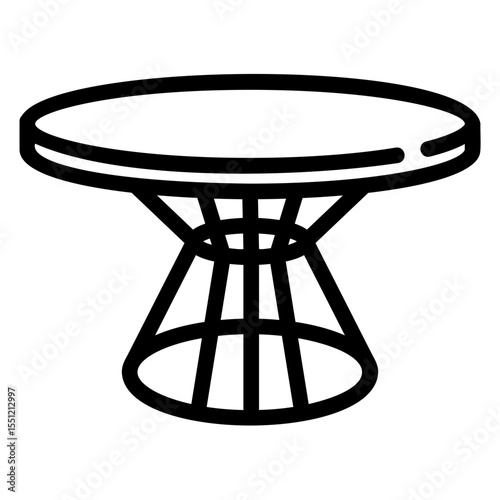 modern table Line Icon