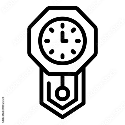 wall clock Line Icon