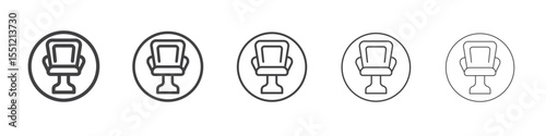 Gaming armchair icon outline ilustration vector symbol