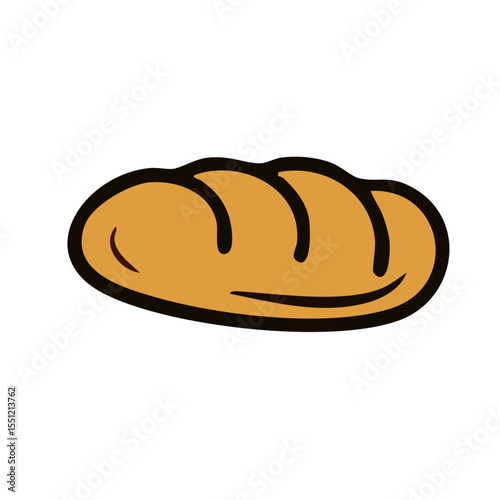 bread isolated on white background