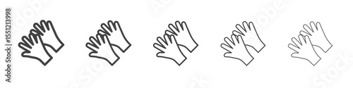 Garden gloves icon outline ilustration vector symbol