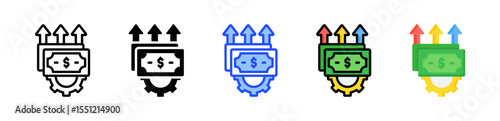Gross Profit Icon Collection With Multiple Styles