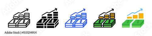 Net Profit Icon Collection With Multiple Styles