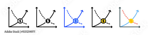 Break Even Icon Collection With Multiple Styles