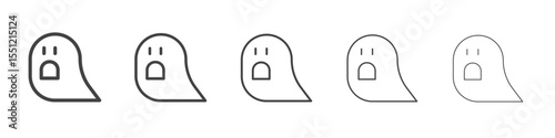 Ghost icon outline ilustration vector symbol