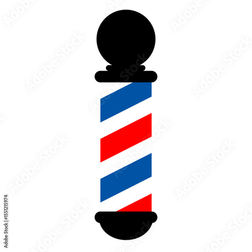 Logo peluquería. Icono poste barbero
