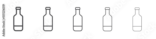 Glass bottle icon outline ilustration vector symbol