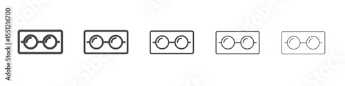 Glasses icon outline ilustration vector symbol