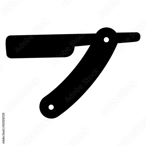 Logo peluqueria. Icono navaja de afeitar