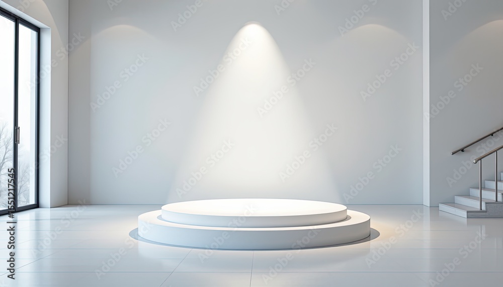 Fototapeta premium Clean and Minimalist Stage Design for Presentation or Display