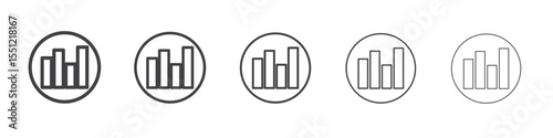 graph chart icon outline ilustration vector symbol