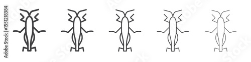 Grasshopper icon outline ilustration vector symbol