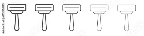 Hair removing razor icon outline ilustration vector symbol