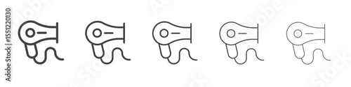 Hair dryer icon outline ilustration vector symbol