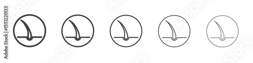 Hair Split Ends icon outline ilustration vector symbol