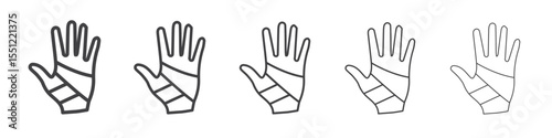 hand accident icon outline ilustration vector symbol