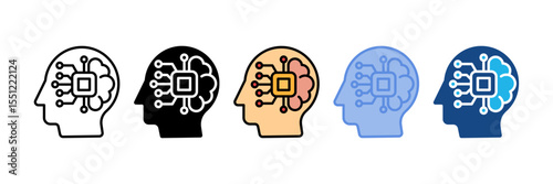 Artificial Intelligence Icon Element For Design
