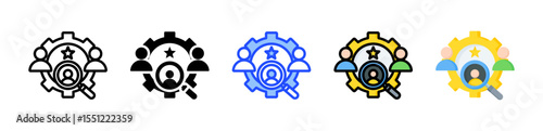Talent Acquisition Icon Collection With Multiple Styles