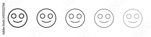 Happy icon outline ilustration vector symbol