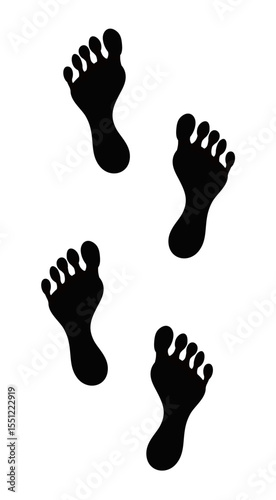 silhouette of a pair of human feet