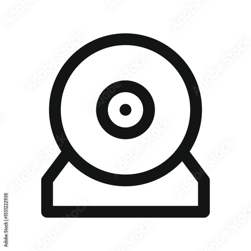 Webcam UI icon, web camera simple line user interface vector symbol