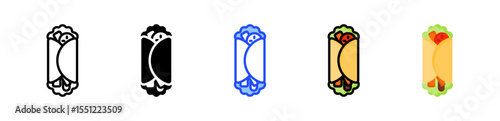 Shawarma Icon Collection With Multiple Styles