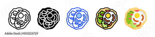 Tostada Icon Collection With Multiple Styles