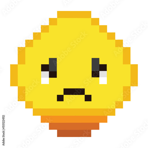 Pixel sad face